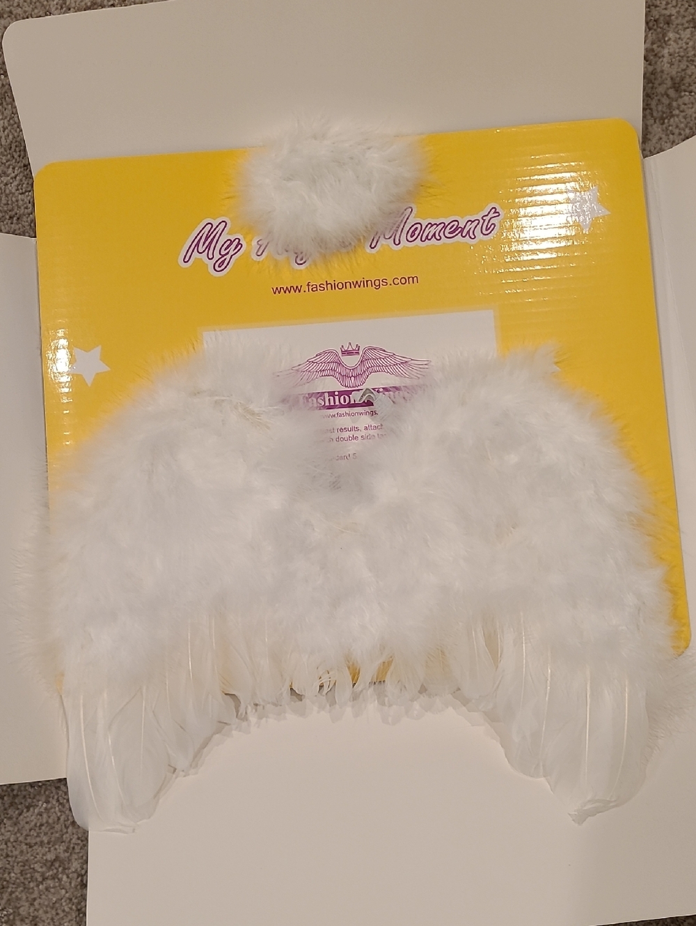 White Feather Angel Wings and Halo Set for Kids -